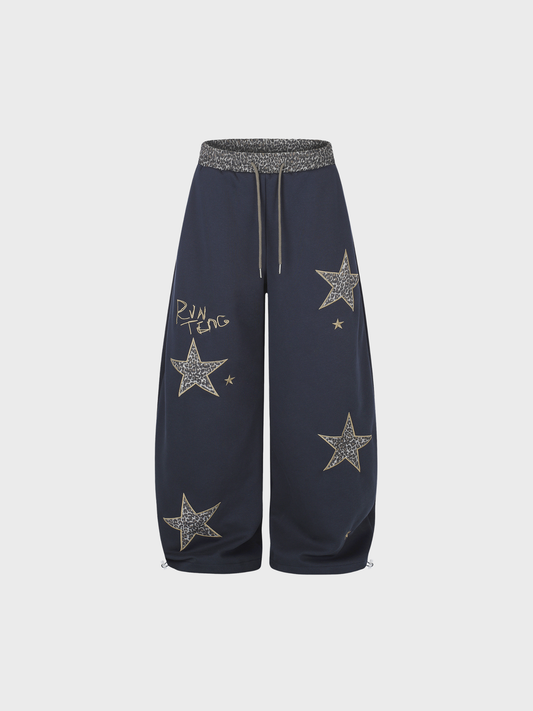 Amalfi® Leopard Star Barrel Sweatpants
