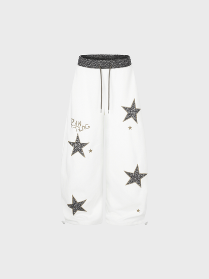 Amalfi® Leopard Star Barrel Sweatpants