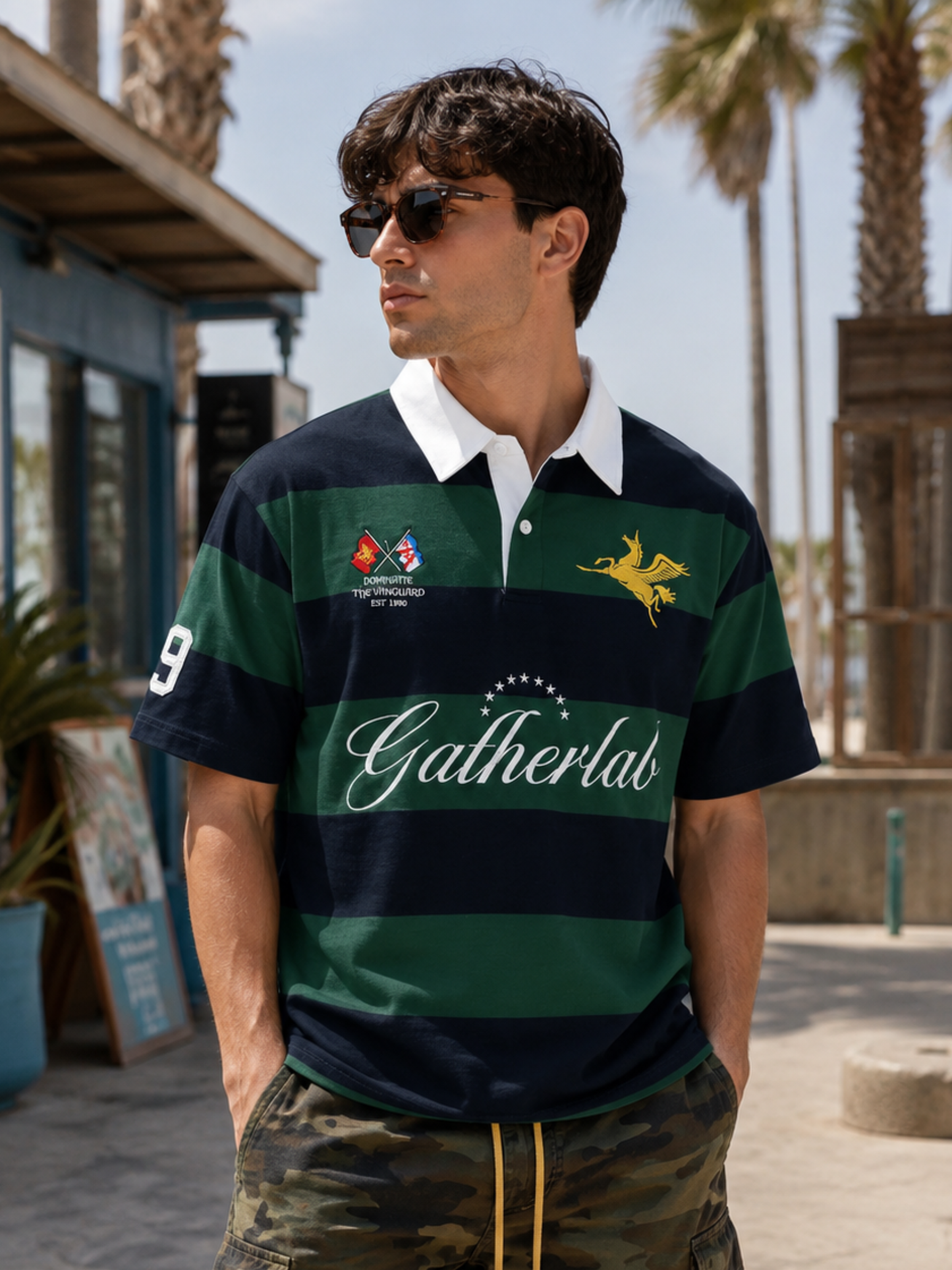 Amalfi® Varsity Striped Polo