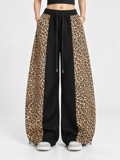Amalfi® Leopard Panel Barrel Sweatpants