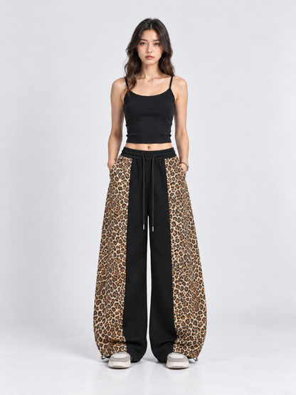 Amalfi® Leopard Panel Barrel Sweatpants