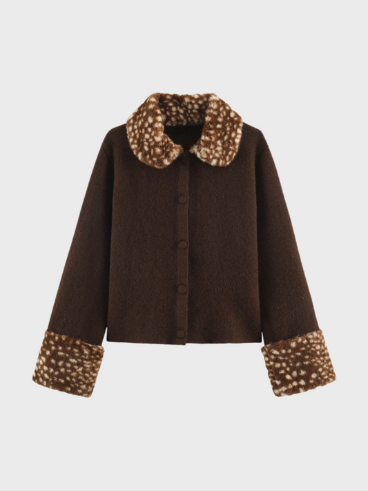 Amalfi® Fawn Faux Fur Cardigan