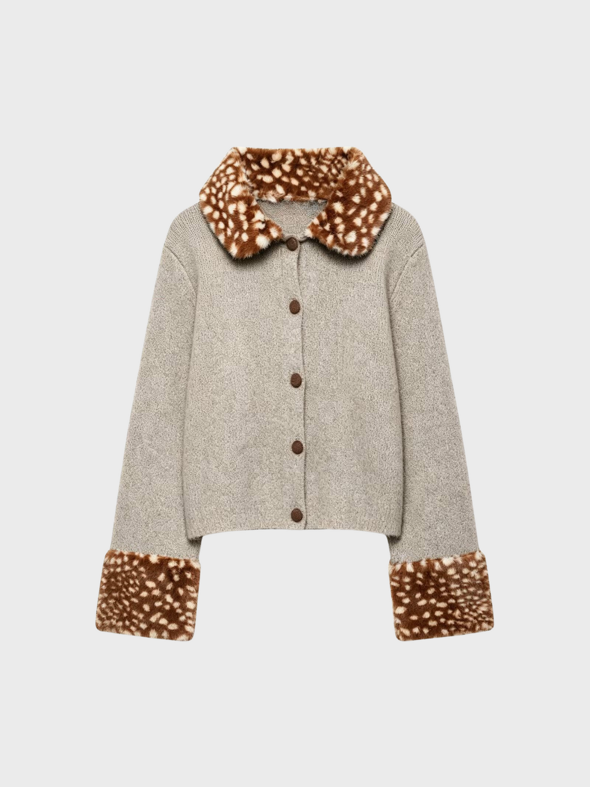Amalfi® Fawn Faux Fur Cardigan