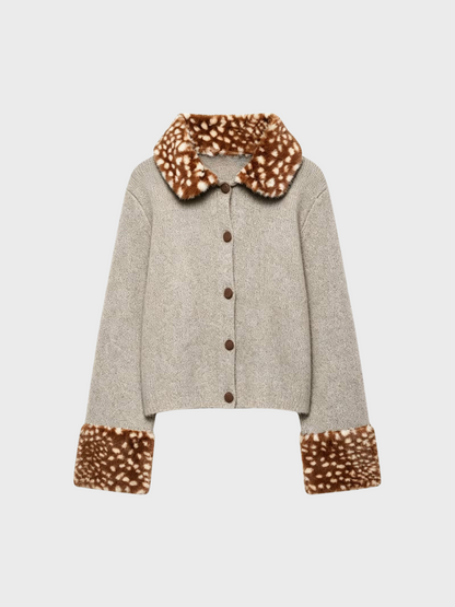 Amalfi® Fawn Faux Fur Cardigan