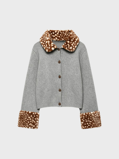 Amalfi® Fawn Faux Fur Cardigan