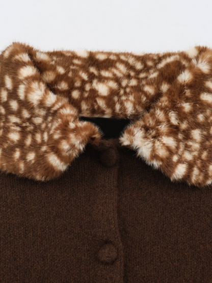 Amalfi® Fawn Faux Fur Cardigan