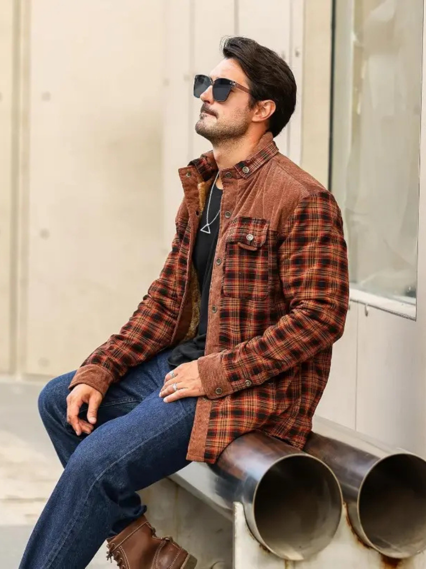 Sherpa Lined Flannel Jacket