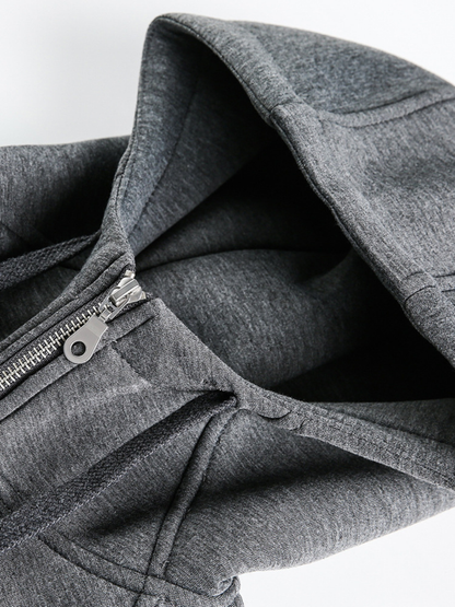 Deconstructed Contour Zip Hoodie