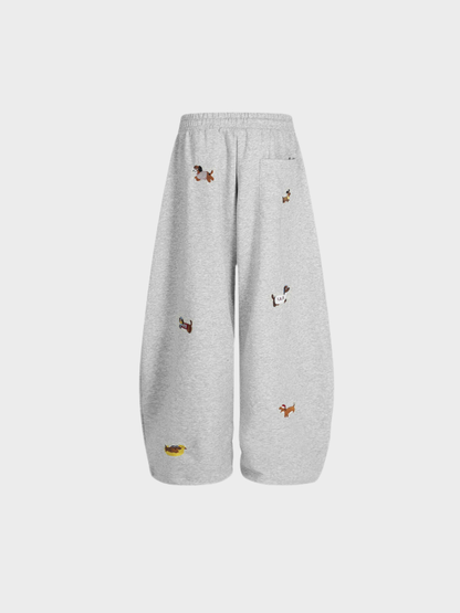 Amalfi® Embroidered Pup Barrel Sweatpants