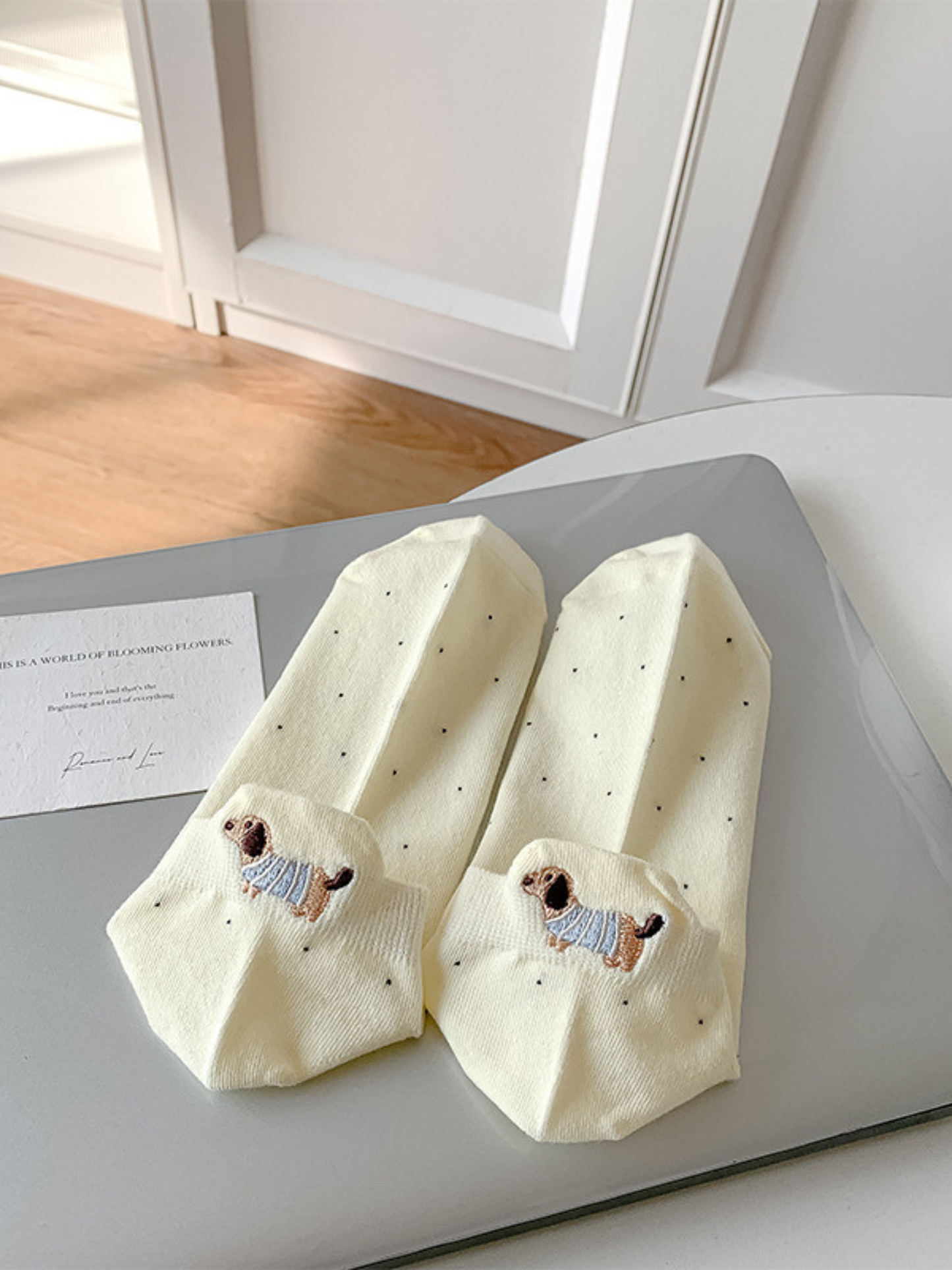 Amalfi® Embroidered Pup Socks