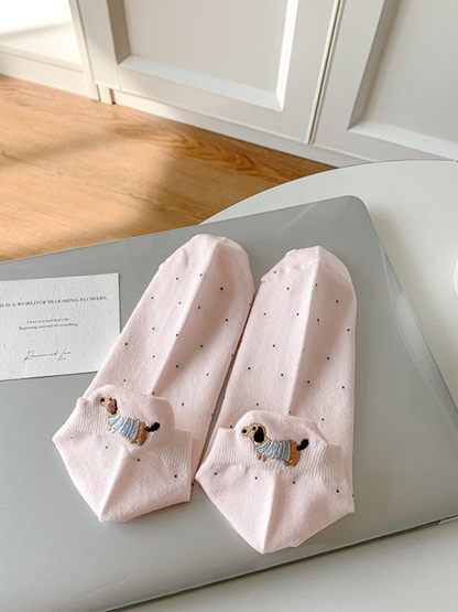 Amalfi® Embroidered Pup Socks