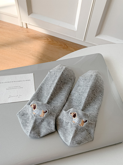 Amalfi® Embroidered Pup Socks