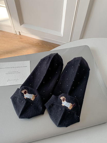 Amalfi® Embroidered Pup Socks