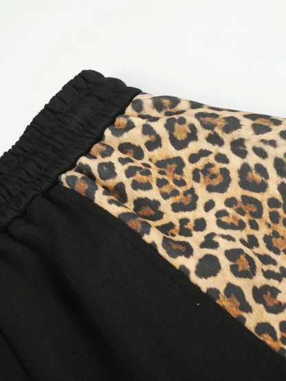 Amalfi® Leopard Panel Barrel Sweatpants