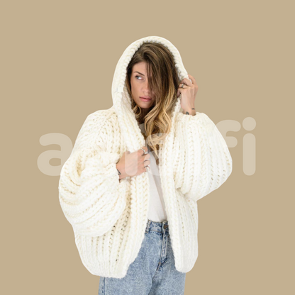 Hooded Chunky Cardigan