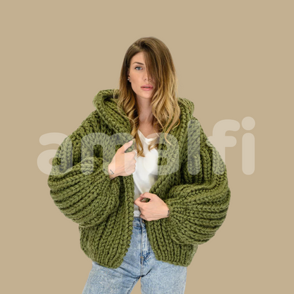 Hooded Chunky Cardigan